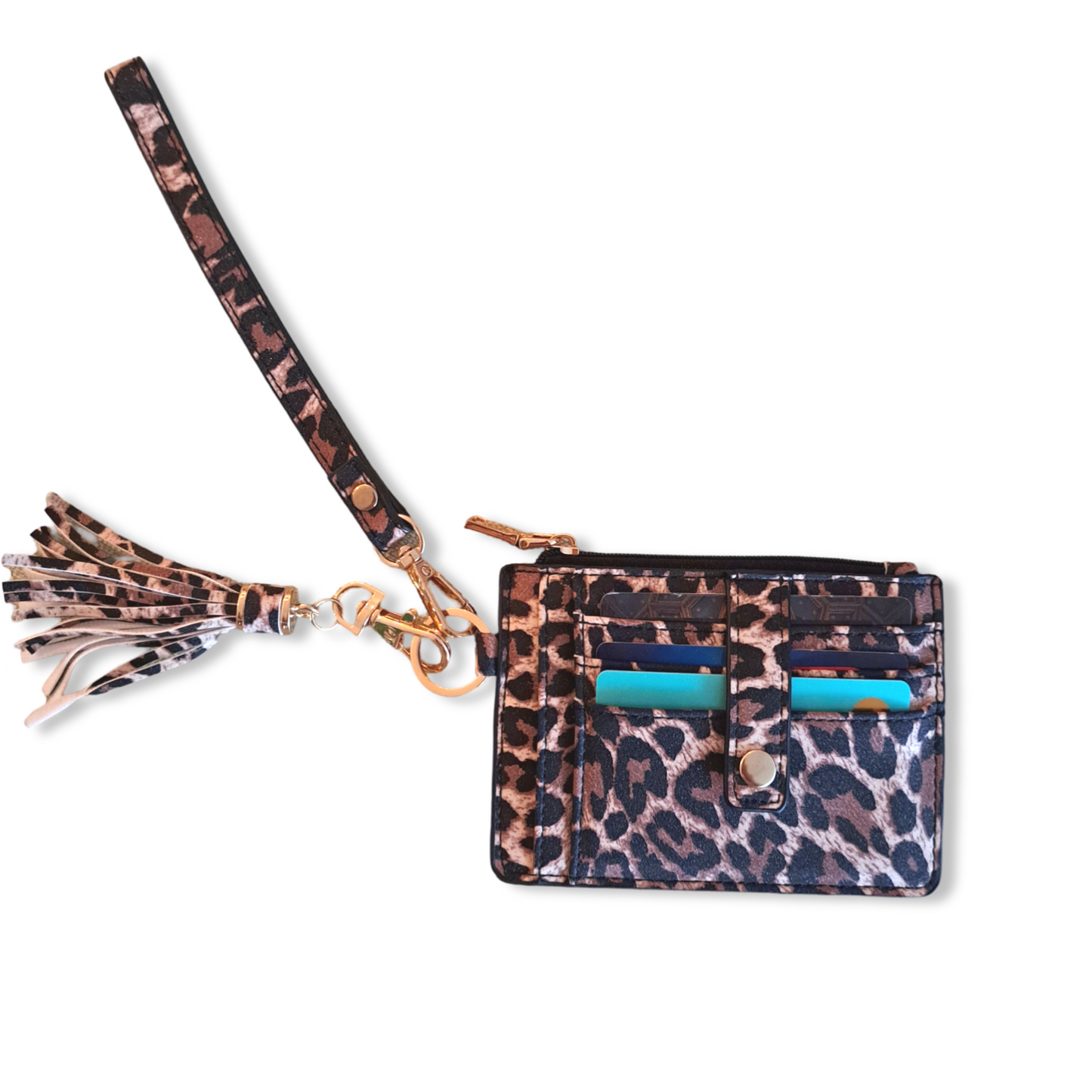1000088898 Leopard Print Card Holder Wristlet