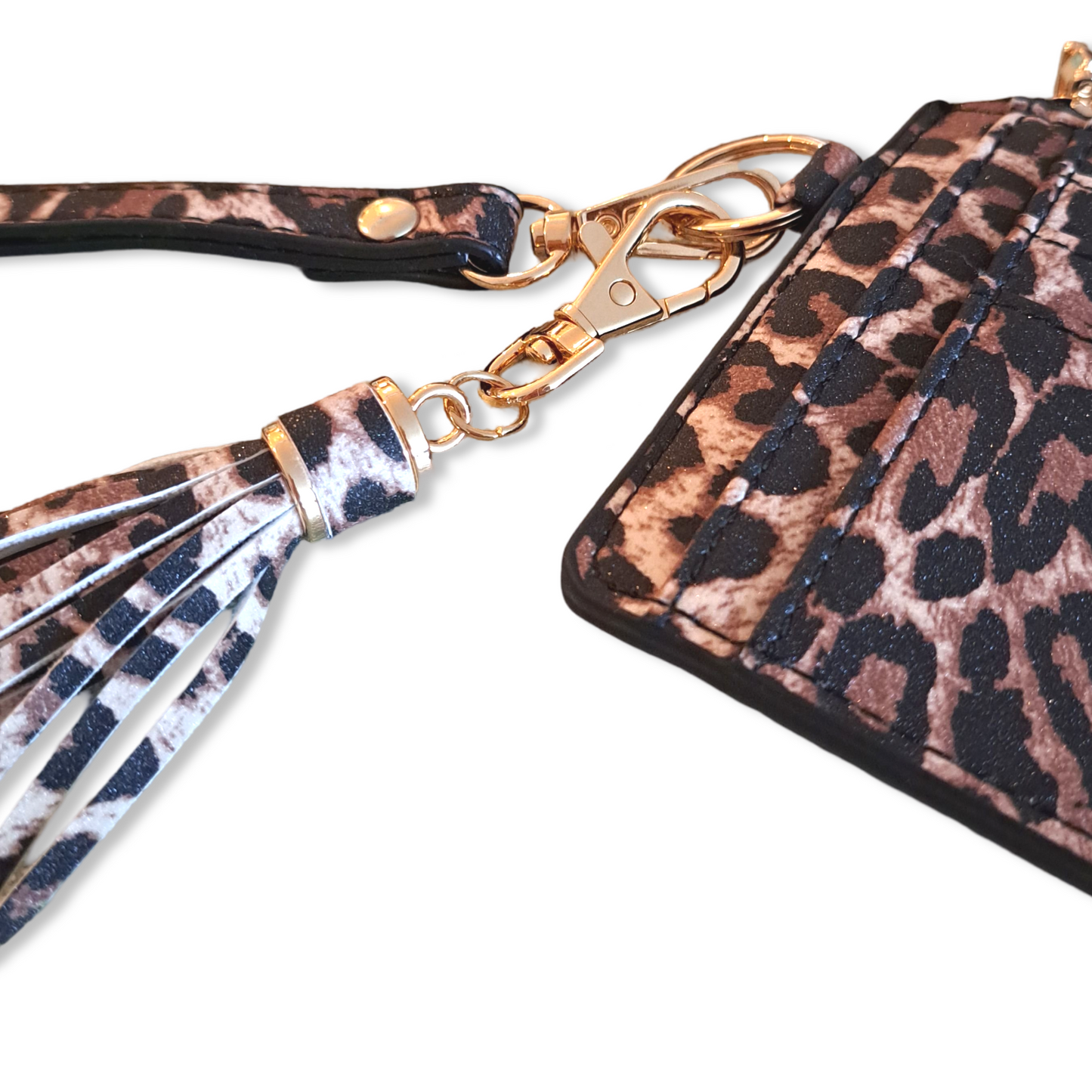 1000088901 Leopard Print Card Holder Wristlet