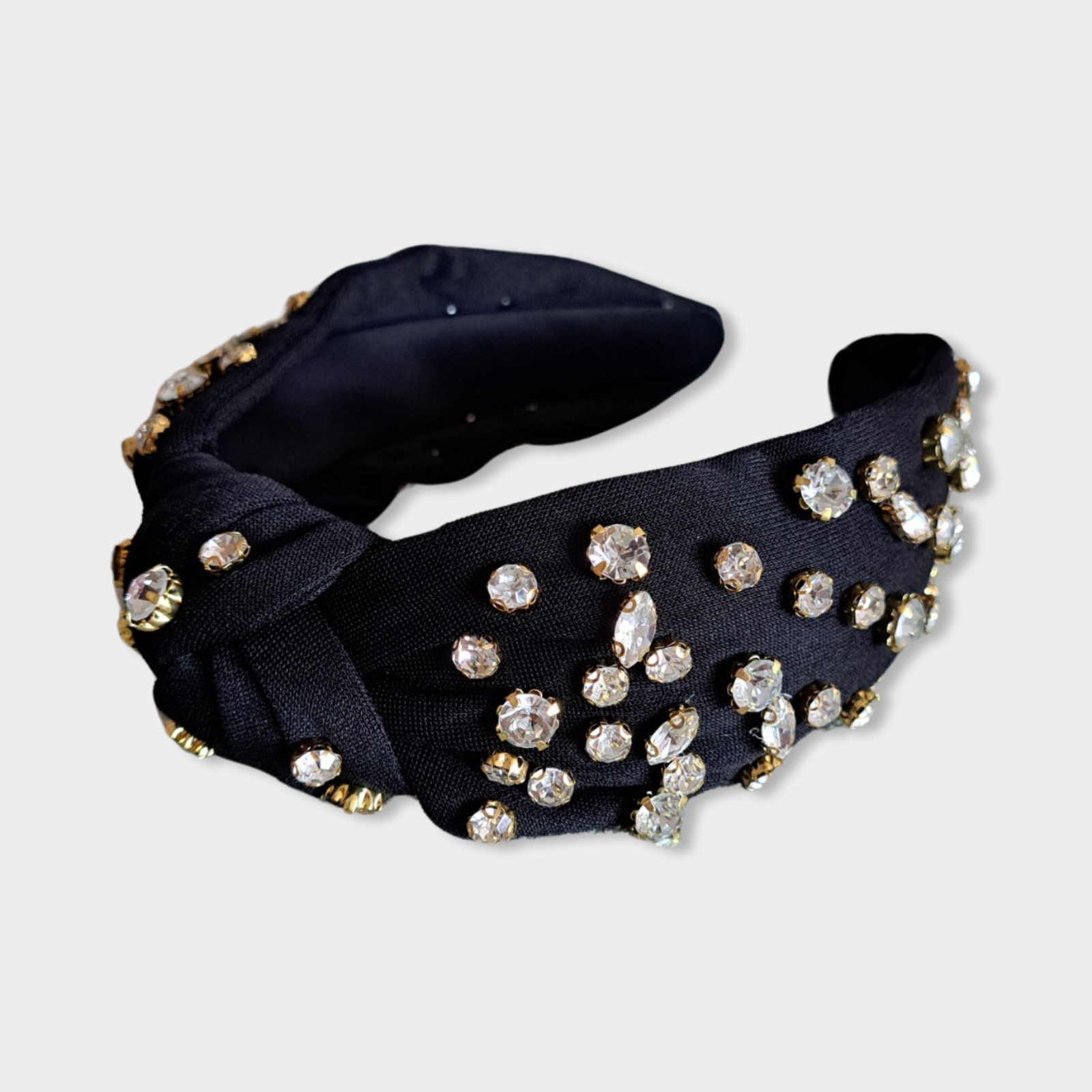 LELE SADOUGHI KNOTED EMBELLISHED HEADBAND BLACK MULTI. Lele Sadoughi Silver Metallic Confetti Knotted Headband  main image 2