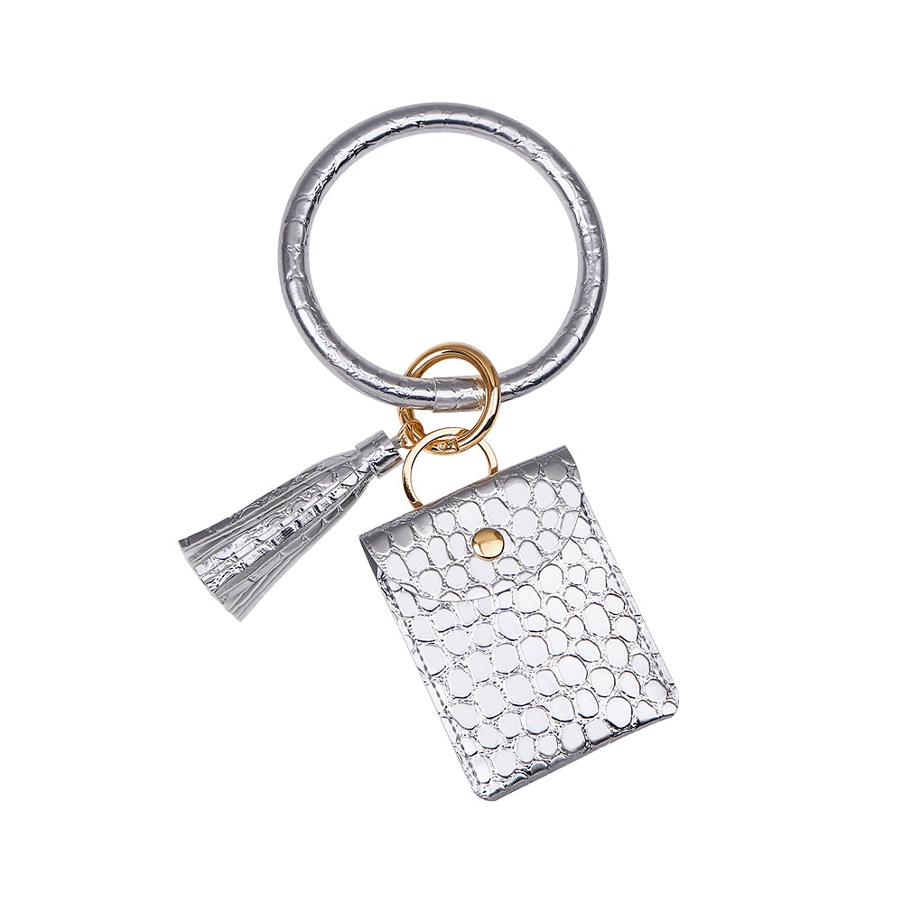 ducksessory croco card holder wristler silver 1