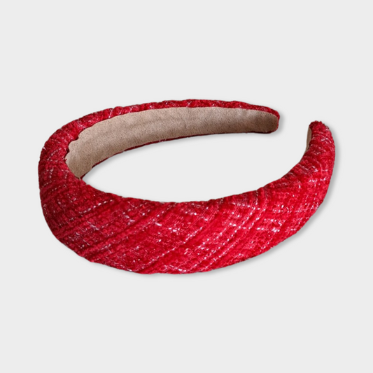 1000044648 SPARKLY RED ALICE HEADBAND