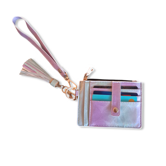 1000088884 CLOUDY PINK CARD HOLDER KEYRING WRISTLET